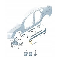 Оригинальные audi oe zaslepkagruntowany 4g8853445gru
