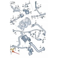 Audi a8 d5 engine coolant pipe 06m121432c original