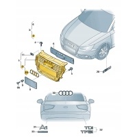 Решетка радиатора радиатора решетка бампера передняя audi a1 przedlift aso оригинал