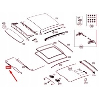 Mercedes - benz cla c117 roof glass cover guide tube a1767801500