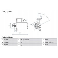 стартер bosch 0 986 024 040