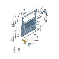 Ролик сдвижной двери Volkswagen Transporter T5 EZCVW273, 7H0843398AA, 7E0843398G, 7LA843398