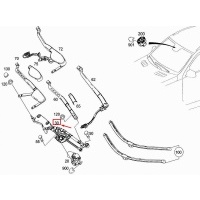 Mercedes - benz мл w166 фронт windshield wiper linkage a1668200641