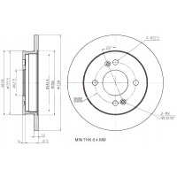 Maxgear тормозные диски ham . 2шт kia т . picanto 04 - i10 08