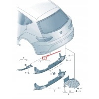 Seat леон 5f lower rear underbody trim 5f0825189e