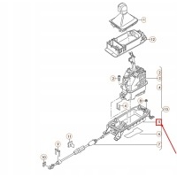 Volkswagen passat 3g b8 selector mechanism mounting cap 3q0713085