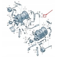 Audi a6 c8 engine oil feed pipe 06m145140j