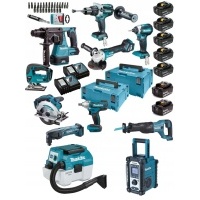 Makita комплект инструментов 11szt комбо 18v 7xbateria
