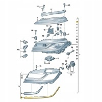 Volkswagen arteon накладка на фары хромированная 3g8941120