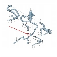Volkswagen cc 35 engine coolant pipe 3c0121070ad