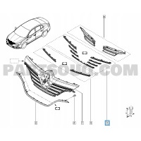 Хромированная решетка renault megane iv 4 комплект новые