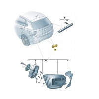 Освещение массива регистрации светодиодный volkswagen поло oe: 3g5943021a