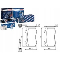 Bosch комплект тормозной колодок 604801 p85104 lp