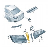 Новые оригинальные audi oe крышка заднего света 8w5945253b