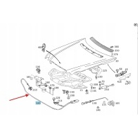 Трос открытия капота двигателя мерседес е класса w211 oe a2118800159