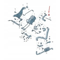 Volkswagen touareg 7p mk2 auxiliary heater silencer 7p0819194
