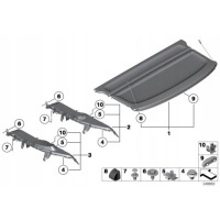 Крепление tylnej полки , правое bmw e84 x1 шварц 51462991850