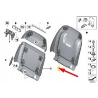 Bmw 5 f10 фронт seat rear section basis cover 52107319050 7319050