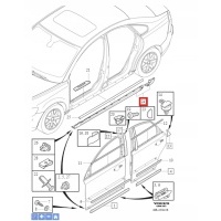 Накладка порога левая volvo s40 ii 04 - 12r v50 04 - 12r