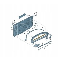 Оригинальные audi oe уплотнитель двери стекло 8p3837477c