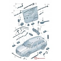 Audi q7 4m фронт right sill trim strip 4m0947406b