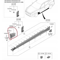 Kia stinger впуск тоннель воздушный правая 87762 - j5000 новый ! ! !