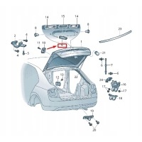 Skoda rapid nh lid lock привод push button 60u827566