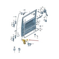 Ролик сдвижной двери Volkswagen Transporter T5 QF25I00067, 7H0843398AA, 7E0843398G, 7LA843398