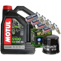 Hf303 комплект масляный motul 5100 10w40 свечи yamaha yzf600 thundercat yzf750