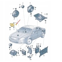 Audi a8 d3 dashboard right treble speaker 4e0035362