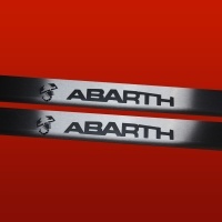 Fiat 500 накладки порога abarth 304 сталь сталь napisy в цвет белый