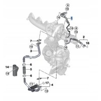 Bmw g20 g30 g60 g11 g05 провода подачи масляный турбокомпрессоры 11425a76557