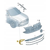 Volkswagen tiguan ii 20 - krtaka бампера правый 5na853666f
