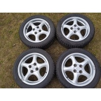 Колёсные диски алюминиевые 4x100 mazda 2 demio 323 mx - 3 шины зимние 195 / 50 r15 7mm