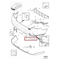 Отражатель отблеск бампера volvo oe 30763345 , 30763346