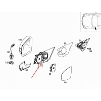 Mercedes - benz е кабриолет a207 фронт left side wing mirror a2078103776