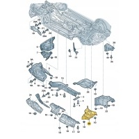 Оригинальные audi oe крышка термическая глушителя конечного 8r0804172d