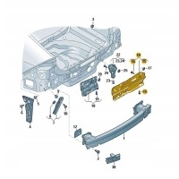 Жесть крепежный бампер задняя audi a6 c8 4k0807329a