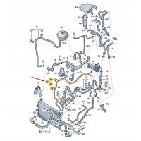 Volkswagen транспортер vi t6 coolant hose 7e0122096f