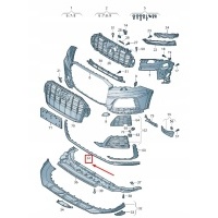 Audi q7 4m фронт lower centre bumper trim 4m0853245t94 4m0853245 t94