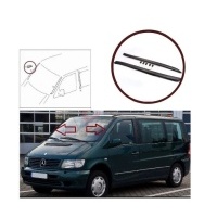 Молдинги лобового стекла левый и правый с клипсами Mercedes Vito 638 Audi 6386980079 6386980079