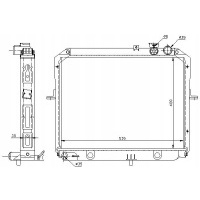 Nissens радиатор двигателя механическая kia k2700 2.7