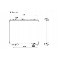 Радиатор двигателя nrf mb890954 mr340050 mt2109 8mk