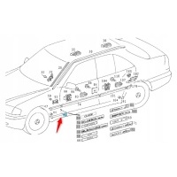 Уплотнитель порога для mercedes - benz c класса w202 передняя le a2026900962