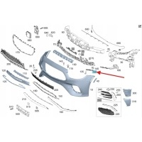 Правая каретка бампера передняя мерседес е класса w238 oe a2388856400