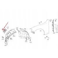 Мб е c238 фронт left fender upper maintenance flap a2136906500