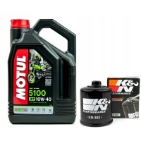 Масляный motul 5100 10w40 4l . фильтр kn - 303 , kawasaki zx - 9r , 94 - 01r.