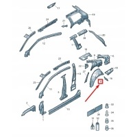 Volkswagen passat b8 3g rear right inner fender liner 3g0809412b