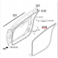 Уплотнитель отверстия дверь передняя левая hyundai elantra 82110 - 3x000
