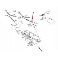 Mercedes - benz clk c209 фронт left wiper arm lhd a2038202744